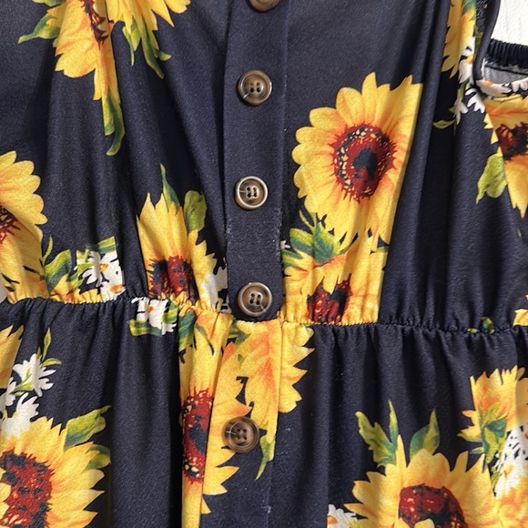 Navy Sunflower Dress - Picture 6 of 9